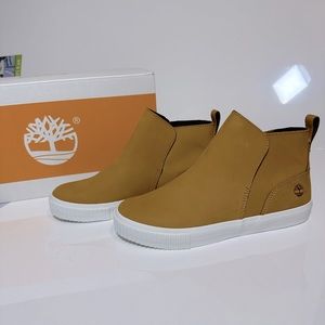 TIMBERLAND SKYLA BAY PULL ON BOOT MEDIUM BROWN NUBUCK WOMEN'S SIZE US 7